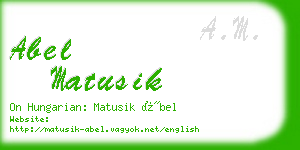 abel matusik business card